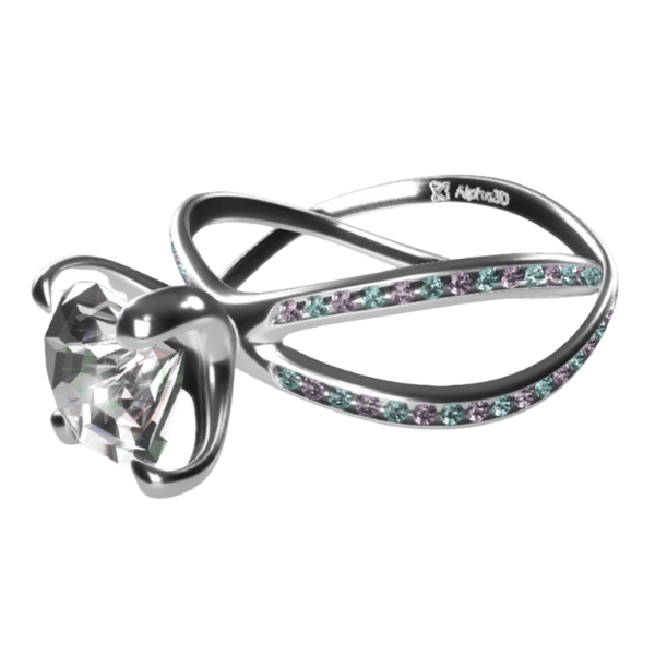 3d diamond ring