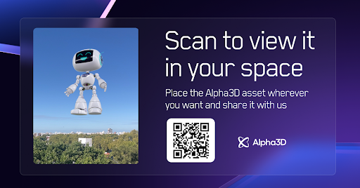 3d alpha robot scan to view in AR